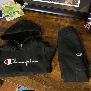 Champion sweatpants set 2T black